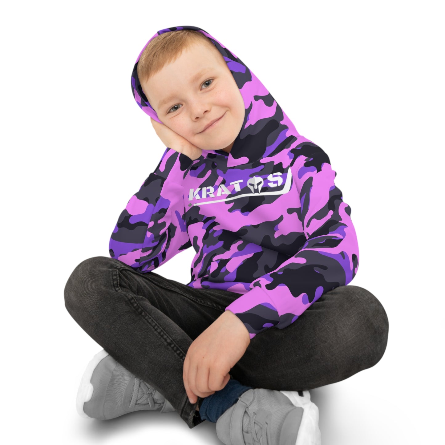 Kratos Hockey™ Children's Hoodie - Pink & Purple Camo