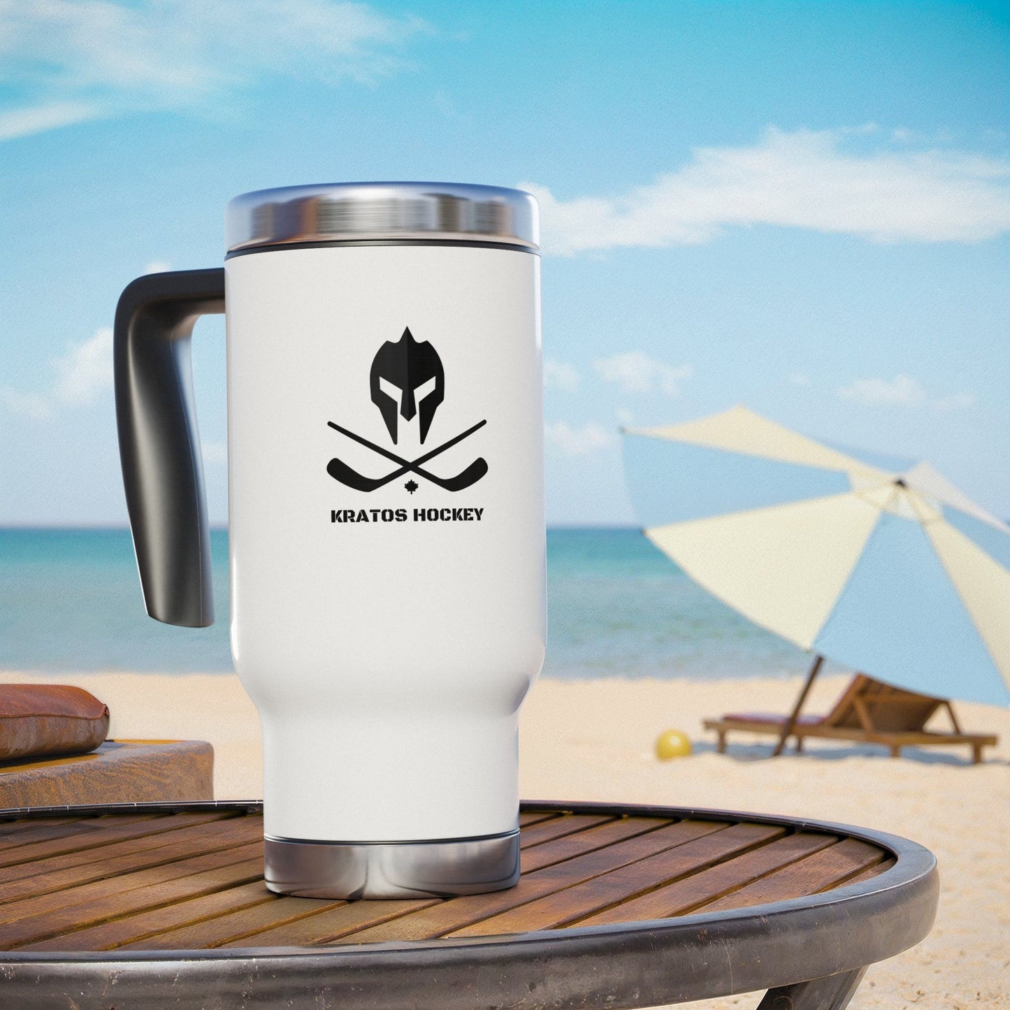 Kratos Hockey™ 14oz Stainless Steel Travel Mug