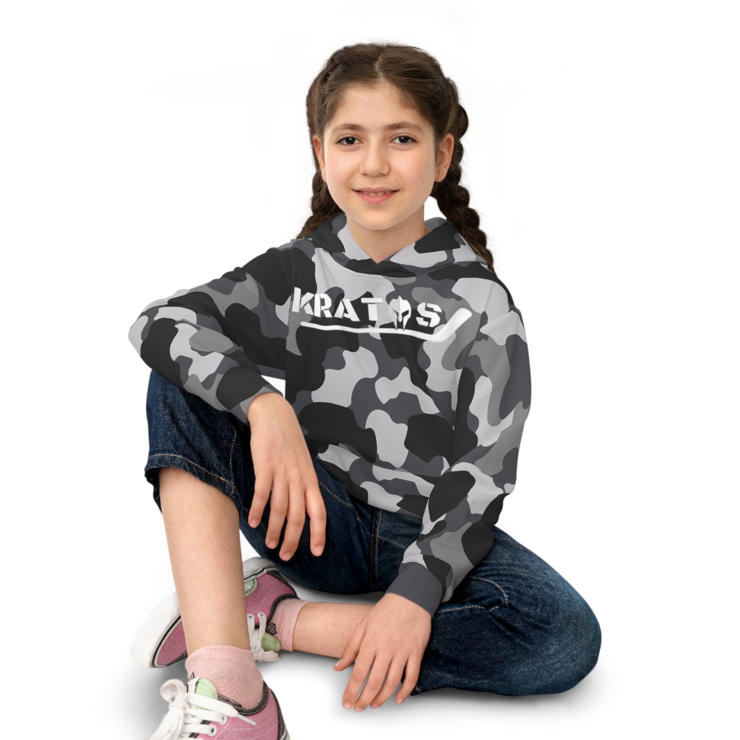 Kratos Hockey™ Children's Hoodie - Grey Camo