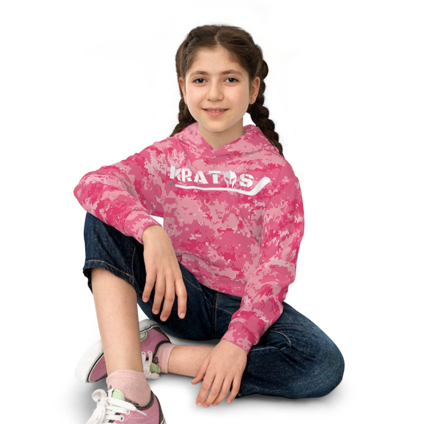 Kratos Hockey™ Children's Hoodie - Pink Camo