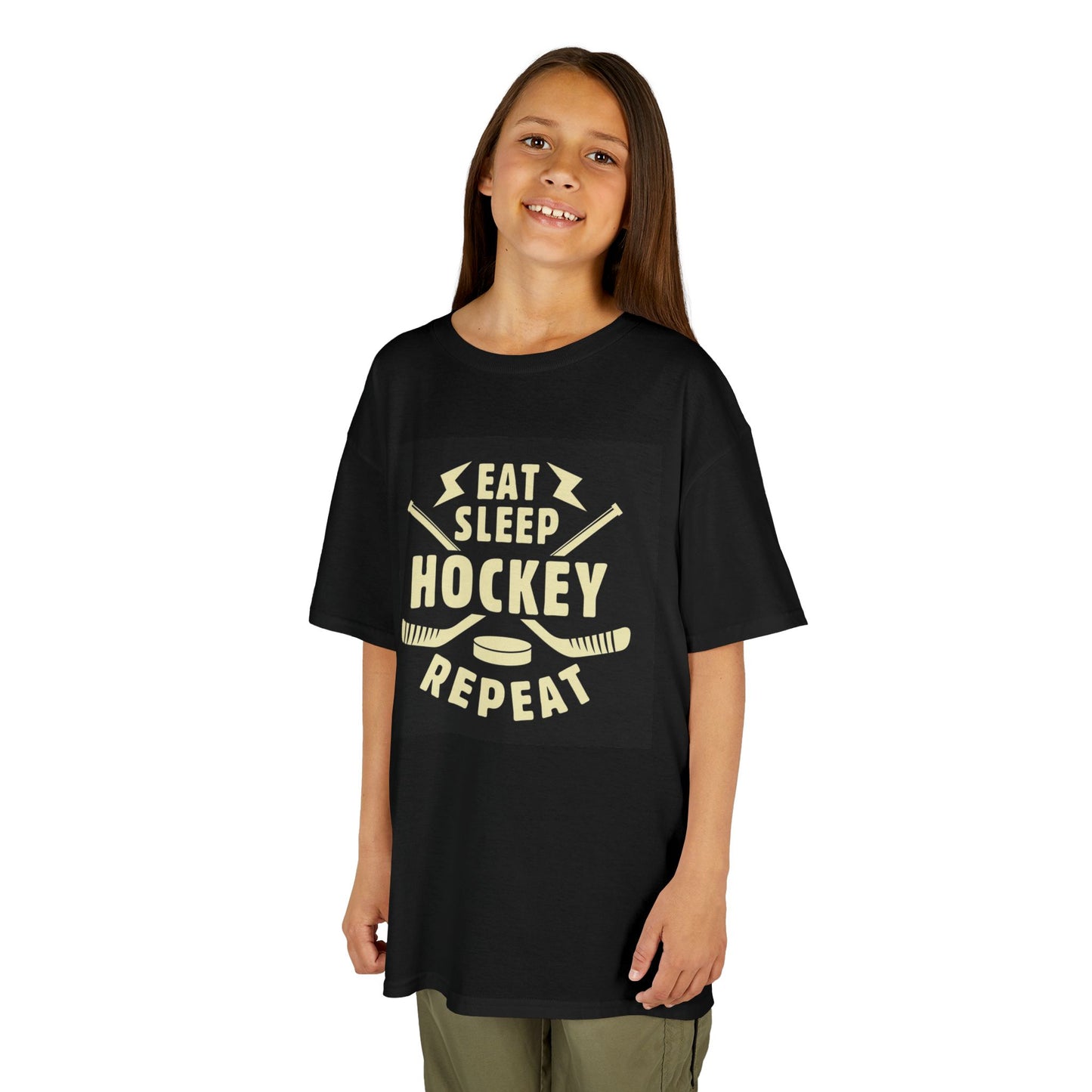 Kratos Hockey™ Kids Heavy T- 'Eat Sleep Hockey Repeat'