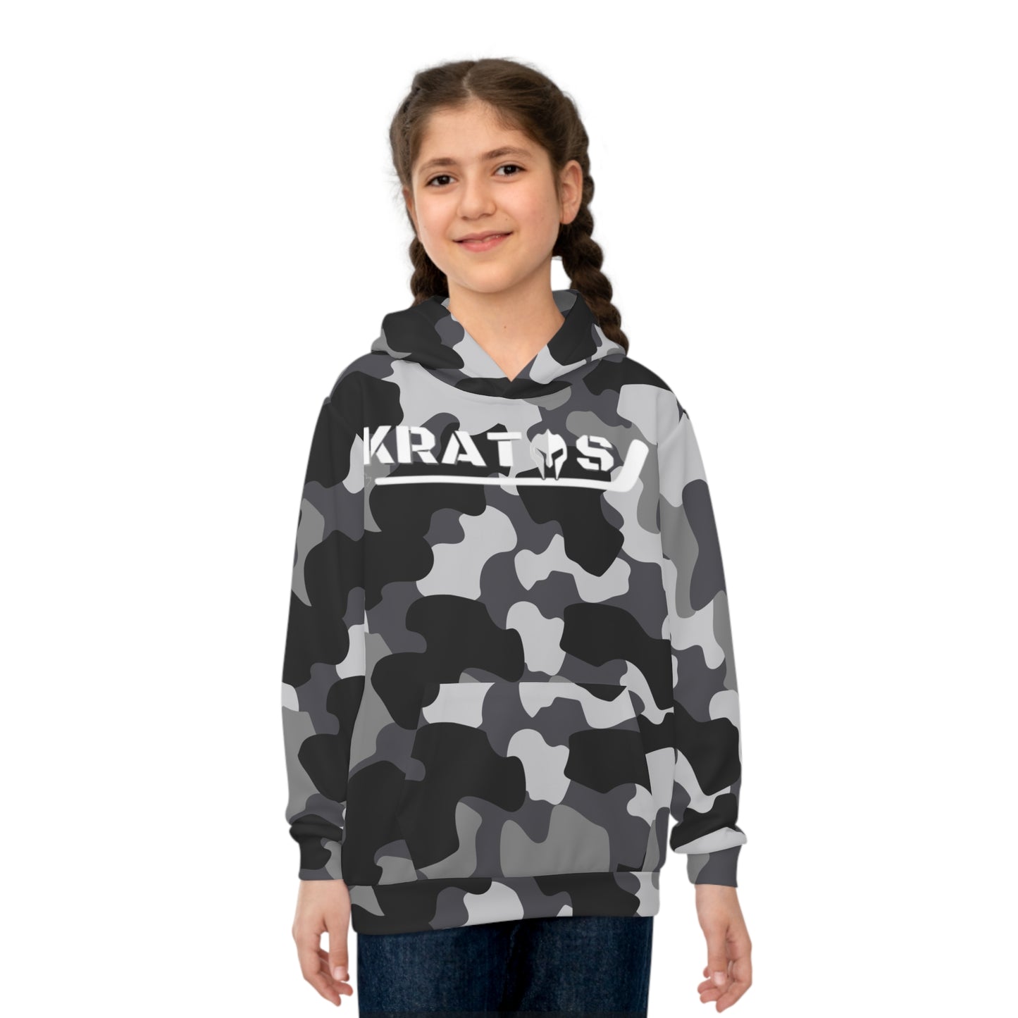 Kratos Hockey™ Children's Hoodie - Grey Camo
