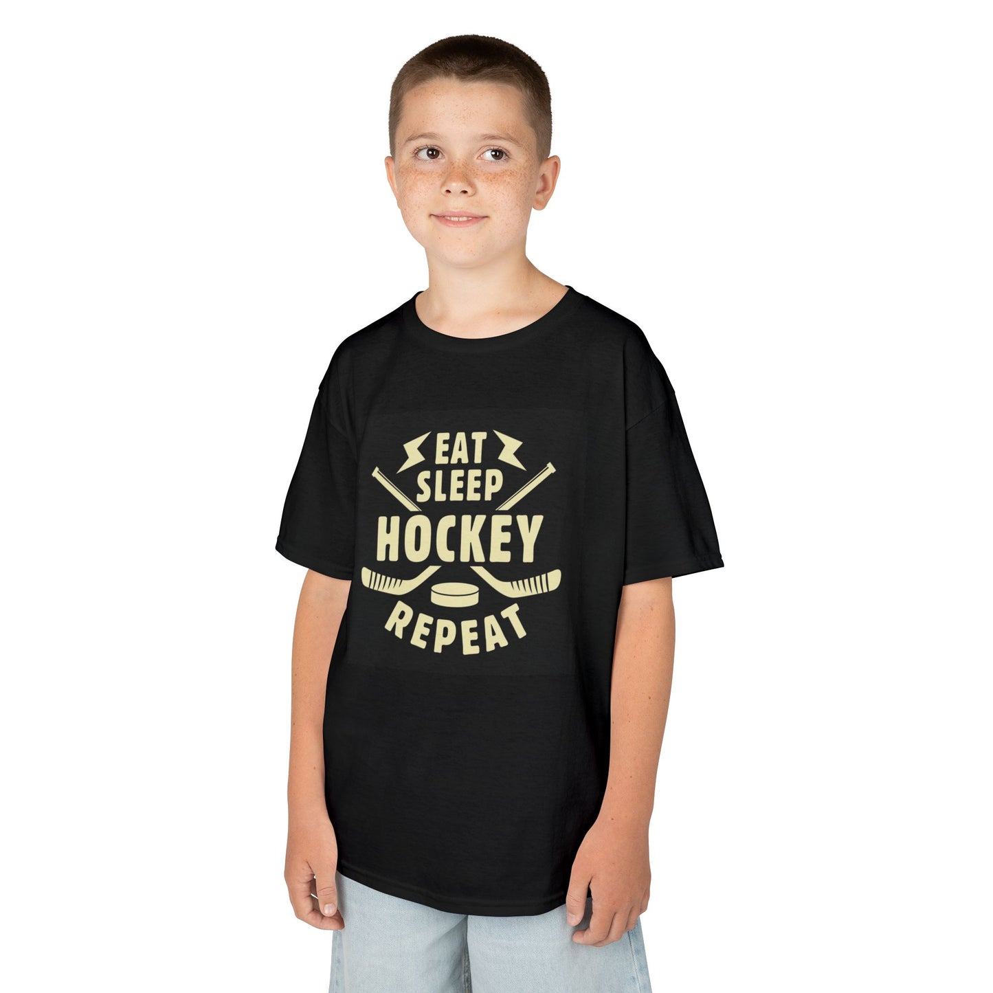 Kratos Hockey™ Kids Heavy T- 'Eat Sleep Hockey Repeat'