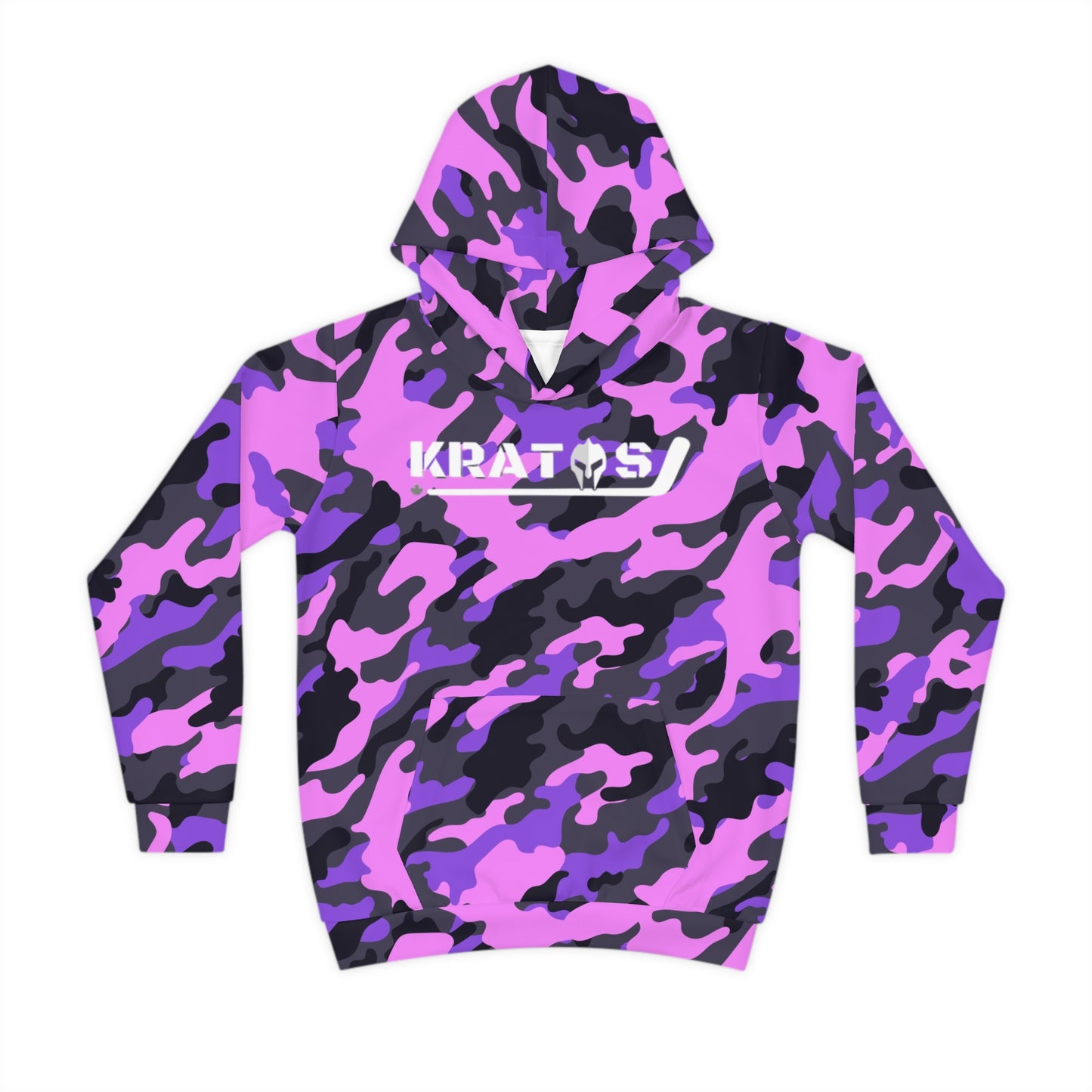 Kratos Hockey™ Children's Hoodie - Pink & Purple Camo