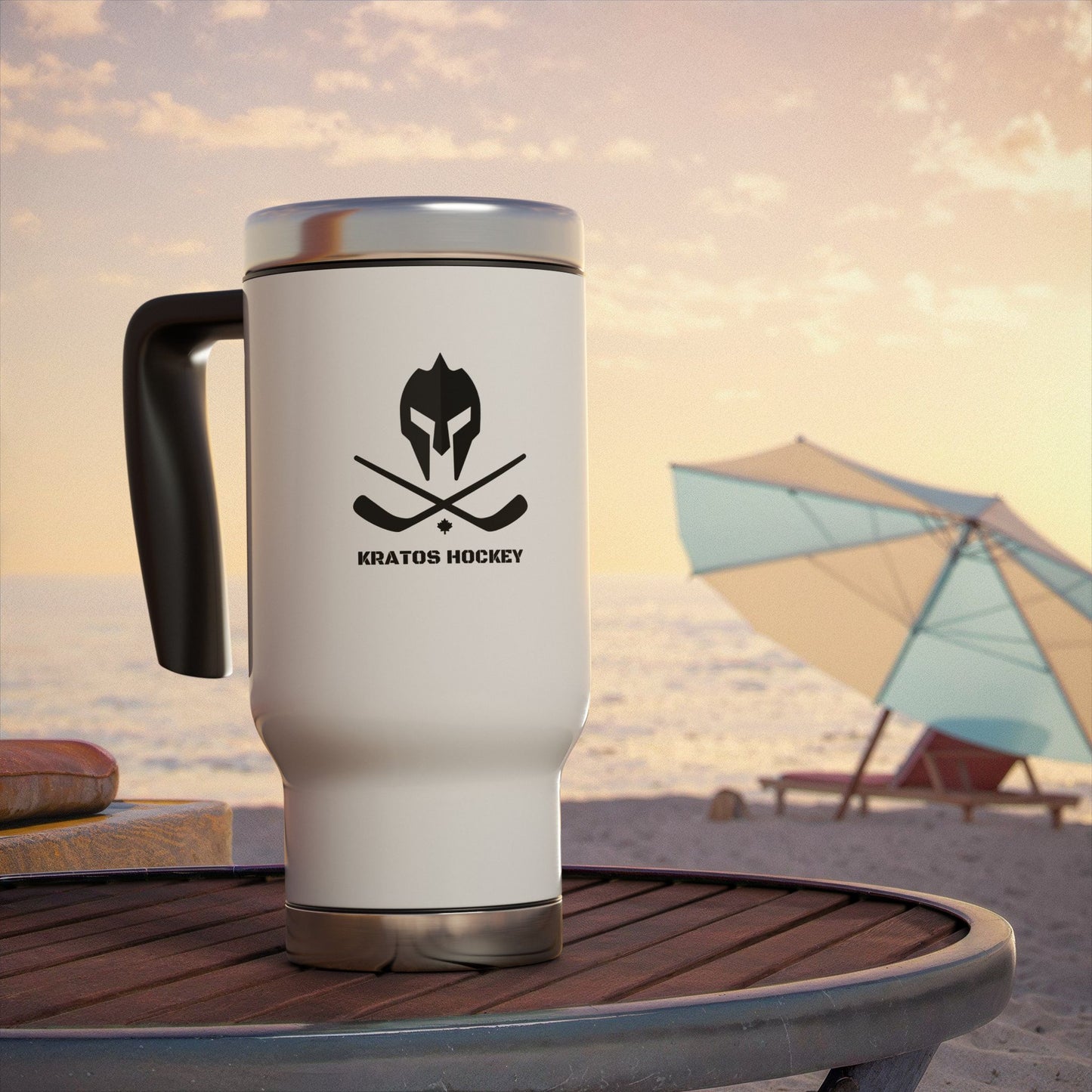 Kratos Hockey™ 14oz Stainless Steel Travel Mug