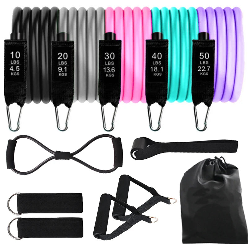 Kratos Hockey™ 12PCS Resistance Bands Set - 100-150 lbs