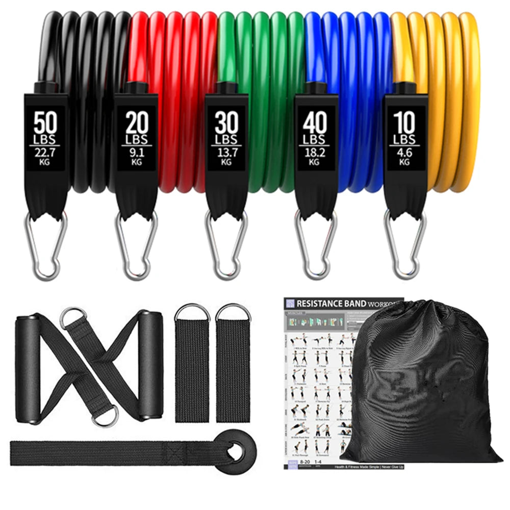 Kratos Hockey™ Fitness Exercises Resistance Bands Set - 150 - 360 lbs