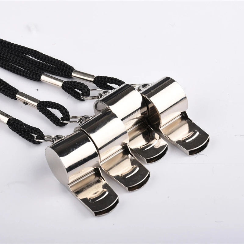 Kratos Hockey™ 5 Packs Stainless Steel Whistle Loud Metal Whistles with Lanyard