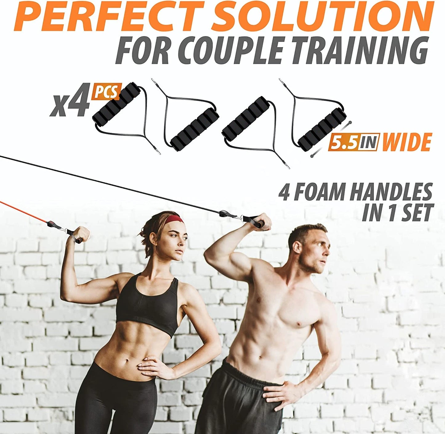 Kratos Hockey™ Fitness Exercises Resistance Bands Set - 150 - 360 lbs