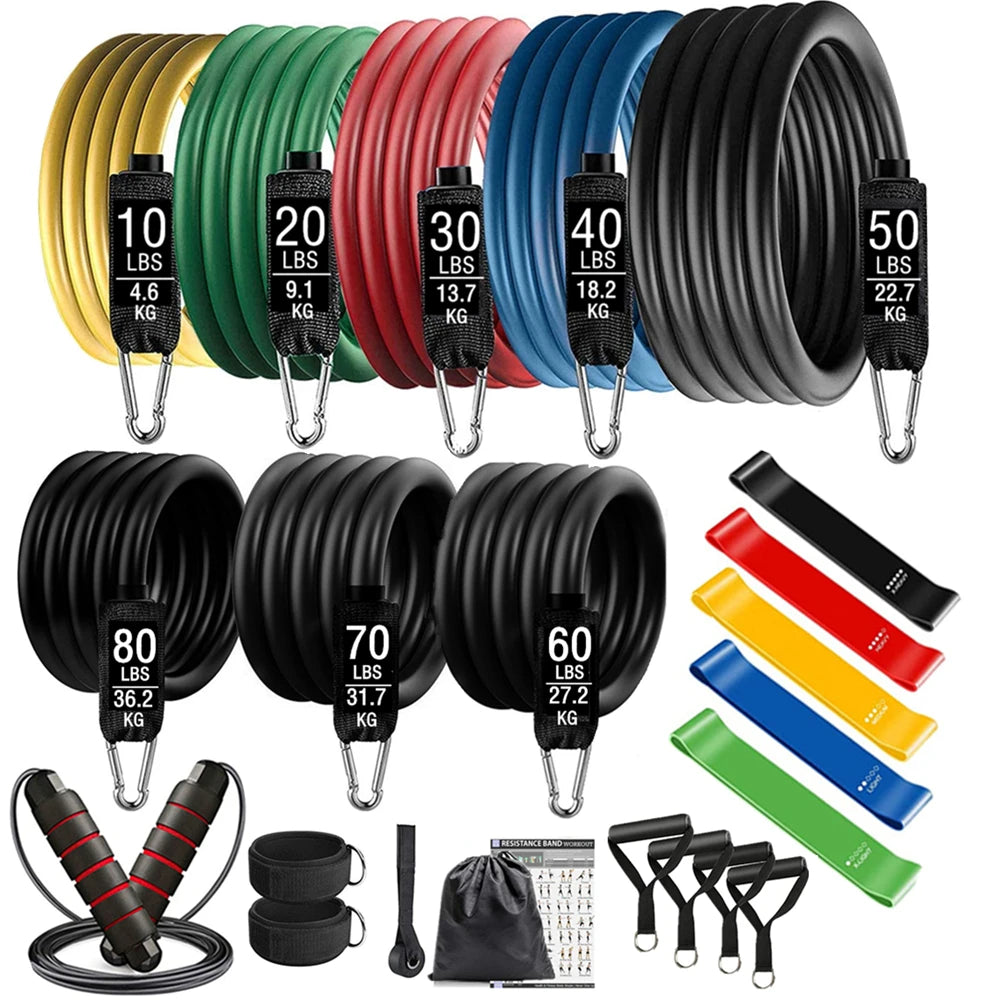 Kratos Hockey™ Fitness Exercises Resistance Bands Set - 150 - 360 lbs