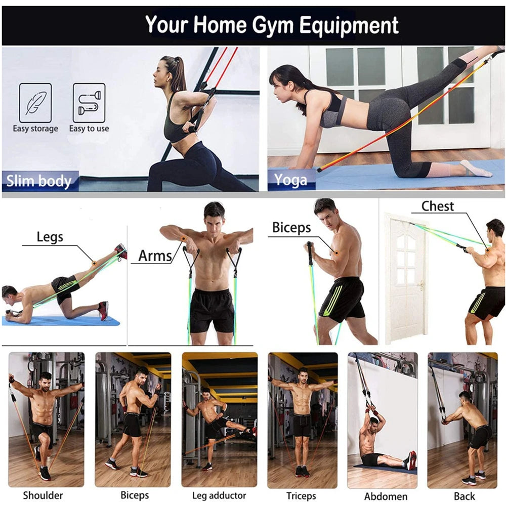 Kratos Hockey™ Fitness Exercises Resistance Bands Set - 150 - 360 lbs