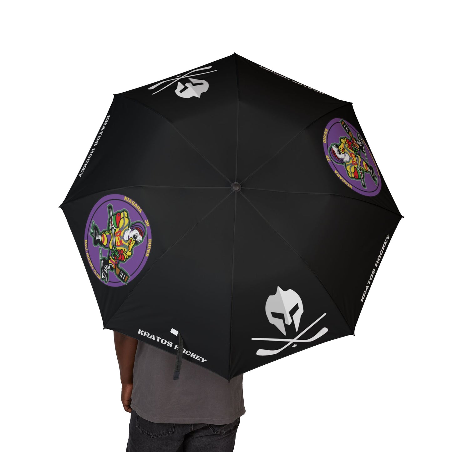 Kratos Hockey™ Niagara Jr. Ducks Semi-Automatic Foldable Umbrella