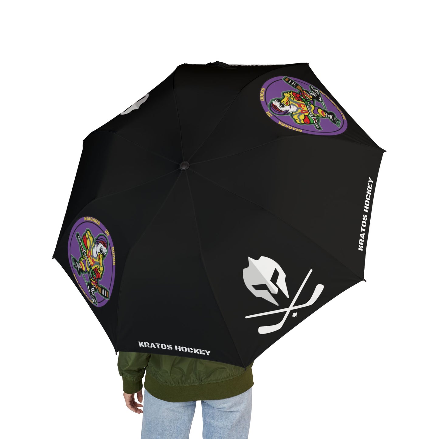 Kratos Hockey™ Niagara Jr. Ducks Semi-Automatic Foldable Umbrella