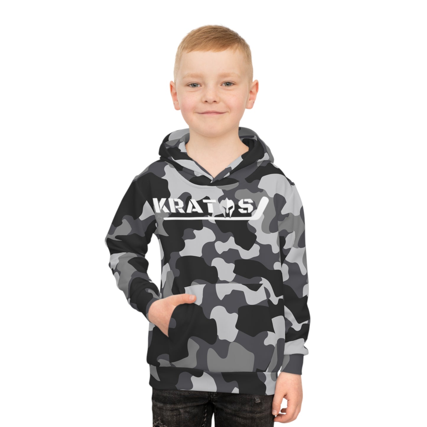 Kratos Hockey™ Children's Hoodie - Grey Camo