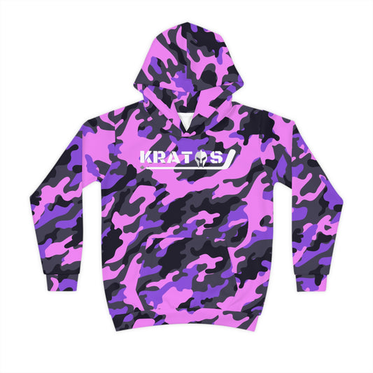 Kratos Hockey™ Children's Hoodie - Pink & Purple Camo