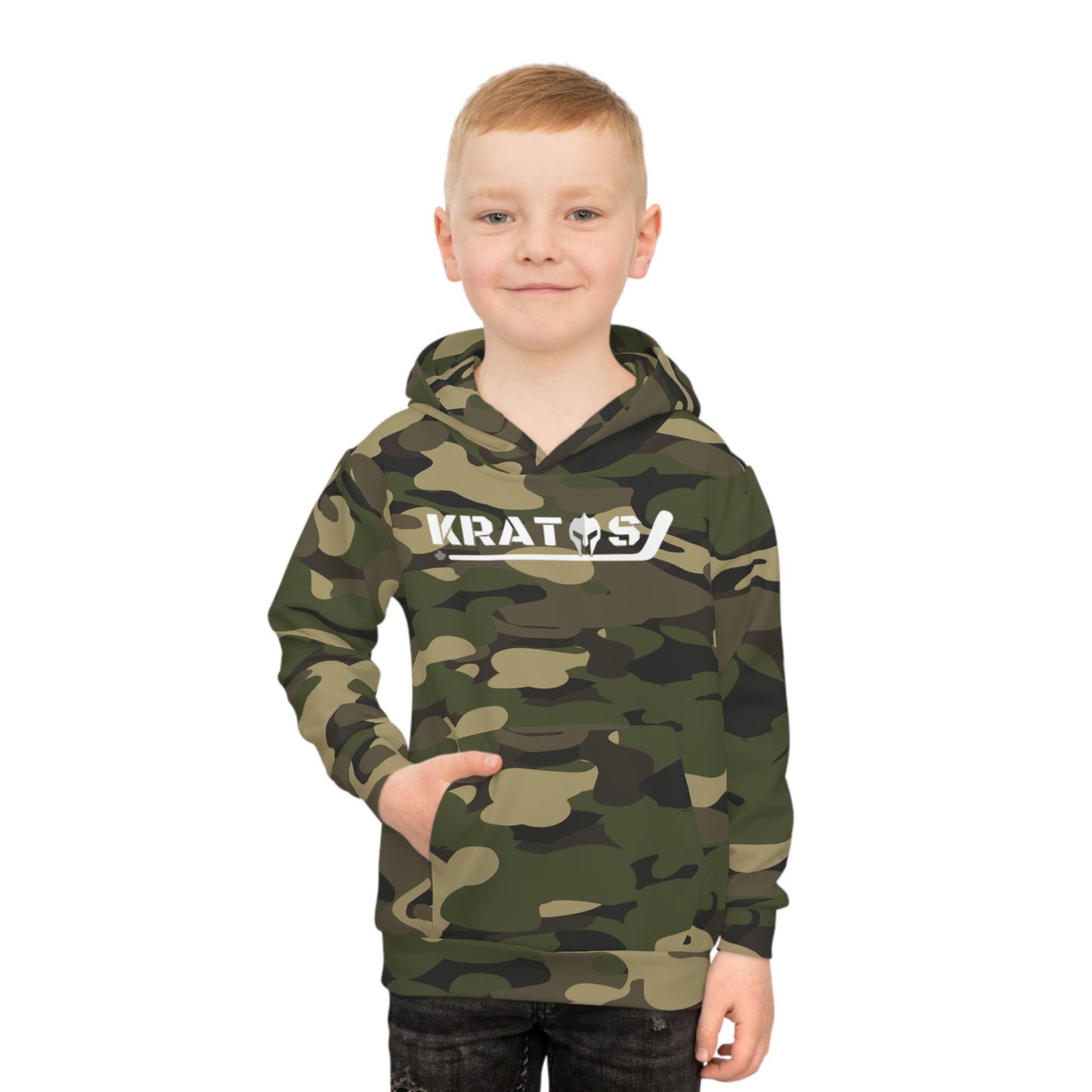 Kratos Hockey™ Children's Hoodie - Green Camo