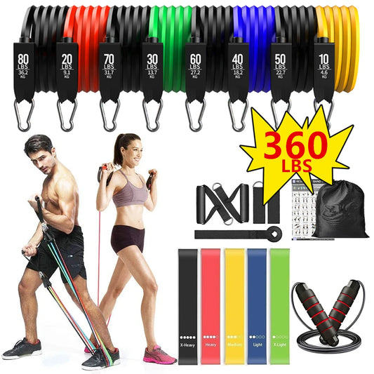 Kratos Hockey™ Fitness Exercises Resistance Bands Set - 150 - 360 lbs