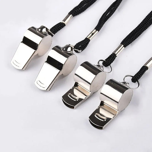 Kratos Hockey™ 5 Packs Stainless Steel Whistle Loud Metal Whistles with Lanyard